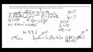 Thermodynamics Worked example Nozzle [upl. by Chiles732]