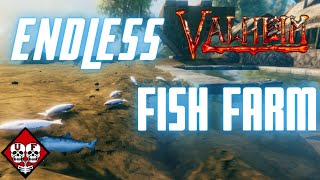 Valheim  How To Make a Fish Farm  Tips and Tricks [upl. by Ahsinyt]