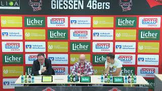 46ersTV Pressekonferenz GIESSEN 46ers  Phoenix Hagen [upl. by Solracsiul]