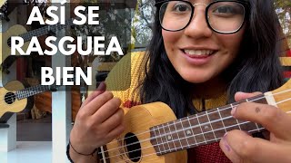 Cómo rasguear el ukulele  EJERCICIOS PARA APRENDER A RASGUEAR [upl. by Agnella]