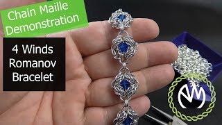 Chain Maille Project Tutorial  4 Winds Romanov Bracelet [upl. by Chui]