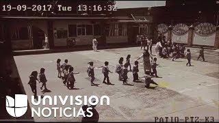 Nuevas imágenes muestran a niños siendo evacuados de una escuela durante el sismo en México [upl. by Eedoj]