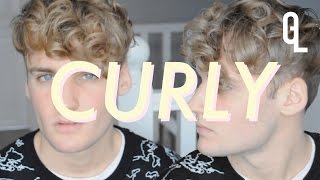 MENS STRAIGHT TO CURLY HAIR TUTORIAL  Georgeous [upl. by Lihkin]