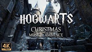 Christmas at Hogwarts  4K Cinematic Harry Potter Music amp Ambience [upl. by Yesdnik136]