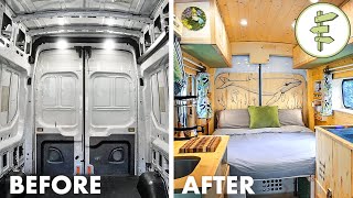 FULL DIY VAN BUILD from Start to Finish  Our Epic Van Life Conversion [upl. by Ahsillek]