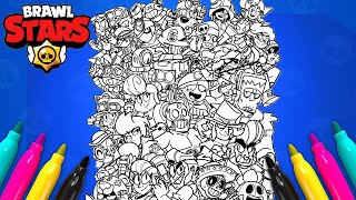 Brawl Stars All Tier Coloring page  All Brawlers Coloring Set [upl. by Ardiekal]