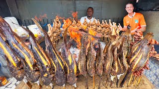 Street Food in Côte d’Ivoire 🇨🇮 Insane VERTICAL BBQ in Abidjan West Africa [upl. by Yessak]