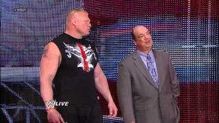 Triple H and Brock Lesnar go facetoface Raw May 13 2013 [upl. by Buyers]