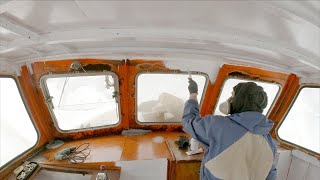 Heavy Interior Works on our Steel Boat  Week 28  Vintage Yacht Restoration Vlog [upl. by Inoy]