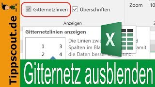 Excel Gitternetzlinien ausblenden [upl. by Zandra]