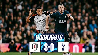 FULHAM 30 TOTTENHAM HOTSPUR  PREMIER LEAGUE HIGHLIGHTS [upl. by Kerin856]