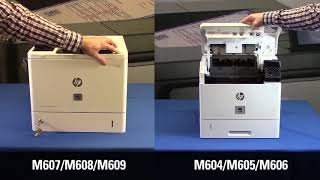 Inserting MICR Toner into the M607M608M609 LaserJet Printer [upl. by Etteval561]