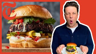 Jamie Olivers Ultimate Veggie Burgers  NYT Cooking [upl. by Featherstone]