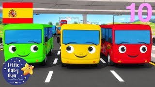 Canciones Infantiles  Diez Autobuses  P 4  Dibujos Animados  Little Baby Bum en Español [upl. by Notlim102]