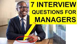 7 MANAGER Interview Questions and Answers PASS [upl. by Luapnaej]