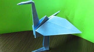 Como hacer una GARZA de papel  ANIMALES DE ORIGAMI paso a paso Muy fácil [upl. by Noiztneb617]