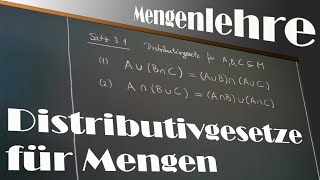 MathePlus  Video 35a Beweis eines Distributivgesetzes für Mengen [upl. by Kendry]