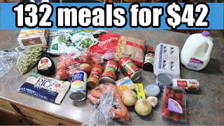 132 MEALS FOR 42  Emergency Extreme Budget Grocery Haul 2020 with Frugal Fit Mom [upl. by Gwendolin186]