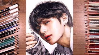 Drawing BTS V Taehyung 뷔  drawholic [upl. by Mahseh805]