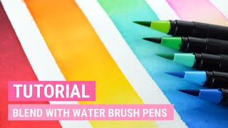 How to BLEND with WATERCOLOR BRUSH PENS  iiKiui [upl. by Aner321]