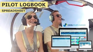 Pilot logbook spreadsheet  Excel Pilot Logbook [upl. by Dionisio300]