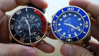 Invicta Pro Diver Dual Review Chronograph 13731 amp Grand Diver 19804  Perth WAtch 33 [upl. by Alva]