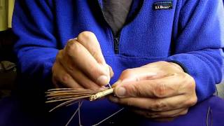 Making A Pine Needle Basket [upl. by Annauqal446]