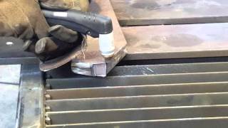 Plasma cutting 1 inch thick steel [upl. by Ainej370]