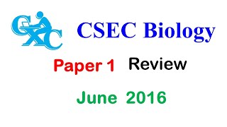 2016 CSEC Biology Paper 1 Jun [upl. by Wahs]