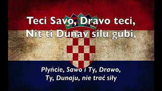 Hymn Chorwacji  tekst chorwacki i polski [upl. by Chev]