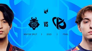 G2 vs KC  2025 LEC Winter Split Playoffs  Split Final [upl. by Aramac]