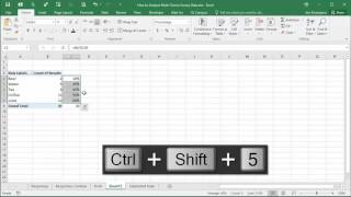 How to Analyze Survey Data Part 3  Summarize with Pivot Tables and Charts [upl. by Asel]