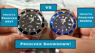 Invicta Prodiver Comparisson 9937 vs 8929OB [upl. by Eenerb24]