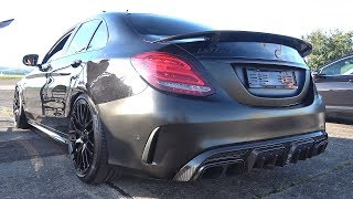 BRABUS 800 40L V8 C63 S AMG  Start Up Revs Drag Racing [upl. by Barna953]