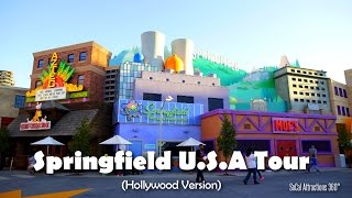 HD Now Open Full Tour of the Simpsons Springfield Land at Universal Studios Hollywood [upl. by Dranel]