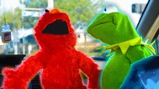 Kermit the Frog and Elmo Rap Car Karaoke [upl. by Eerdua]