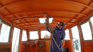 Restoring the Wheelhouse of our Boat  Week 26  Vintage Yacht Restoration Vlog [upl. by Rooney423]