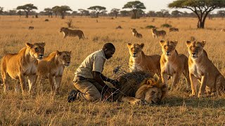 He Freed a Lion from Barbed Wire What the Lions Do Next Will Leave You Speechless [upl. by Eelhsa]