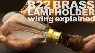 How to wire a 220240V Bayonet B22 lamp holder [upl. by Neelcaj]