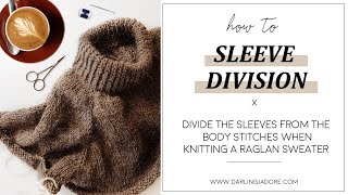 Knitting Help Sleeve Division For TopDown Raglan Sweaters [upl. by Enimrej506]