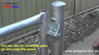 Gate Latch 2 way for round pipe and square [upl. by Htrowslle]