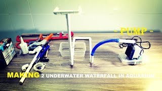 How to Make 2 Underwater waterfall in Aquarium DIY detail [upl. by Narmak]