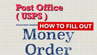 How To Fill Out Post Office  USPS  Money Order moneyorder uspsmoneyorder usps howto [upl. by Gratiana280]