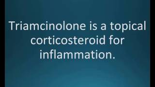 How to pronounce triamcinolone Kenalog Memorizing Pharmacology Flashcard [upl. by Ahsotan]