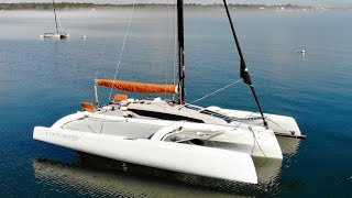 How Much Space Is On This INCREDIBLY FAST Trailerable TRIMARAN FULL BOAT TOUR [upl. by Fellows]