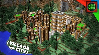 Minecraft  The Taiga Biome Village City Survival Base [upl. by Attevad782]