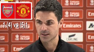 Mikel Arteta Post Match Interview Arsenal 1 4 vs 51 Manchester United 12012025 [upl. by Satsoc406]