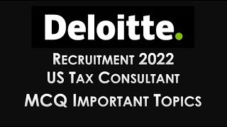 MCQ Important Topics Versant amp Aptitude  Deloitte India Recruitment 2022 US Tax Consultant [upl. by Drof]