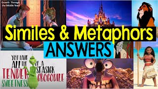 Similes and Metaphors in Disney Songs ANSWERS [upl. by Nitsirt]