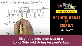 Class 12 Physics  Magnetic field  27 Magnetic Induction due to a Long Solenoid  For JEE amp NEET [upl. by Schroth]